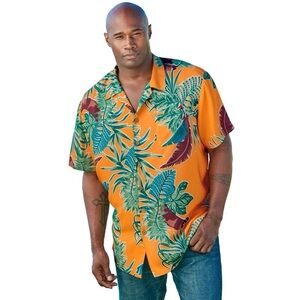 NWT King Size Tropical Hawaiian Button Down Shirt Size 3XL
